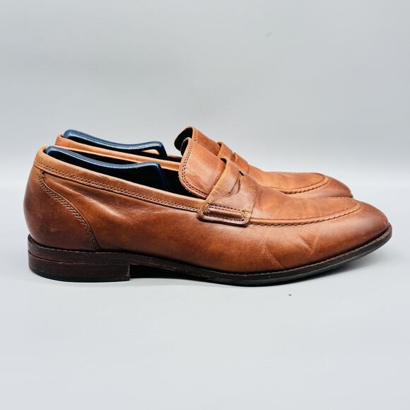 Cole Haan Other - Cole Haan Shoes Men 9 Brown Leather Grand OS Penny Loafers Moc Toe Slip On Dress